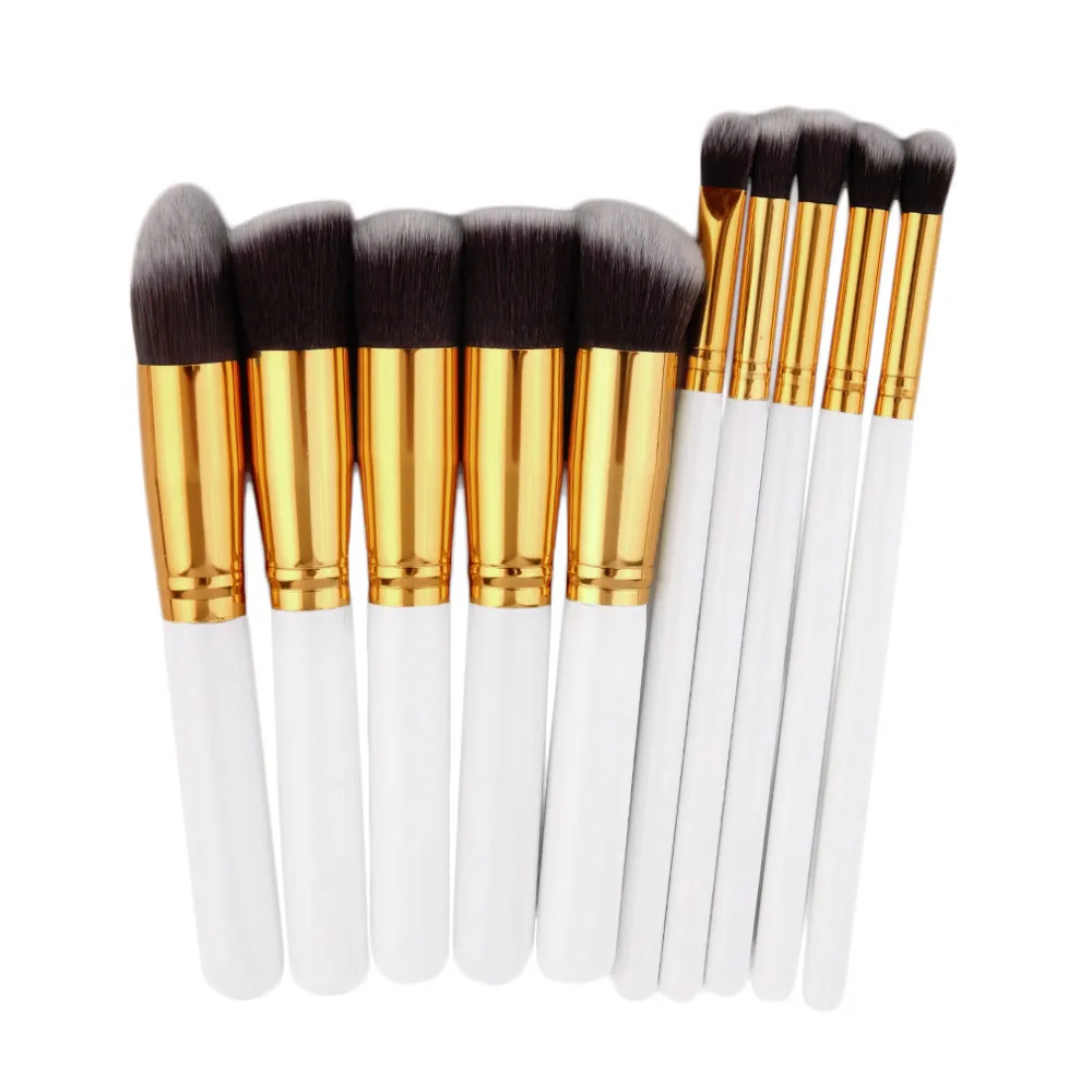 

Anmor 10Pcs Makeup Brushes Set Foundation Make Up Brush Professional Eyeshadow Brush Eyebrow Concealer Makeup Cosmetic Tools Kit