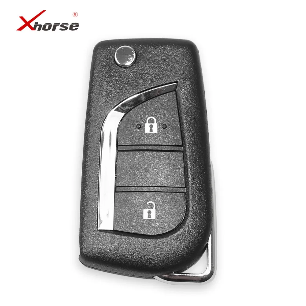 Универсальный проводной дистанционный ключ XHORSE XKTO01EN для Toyota 2 кнопки английская