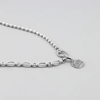 

Coolkala sterling English letter Thai silver necklace temperament all-match smile creative old jewelry