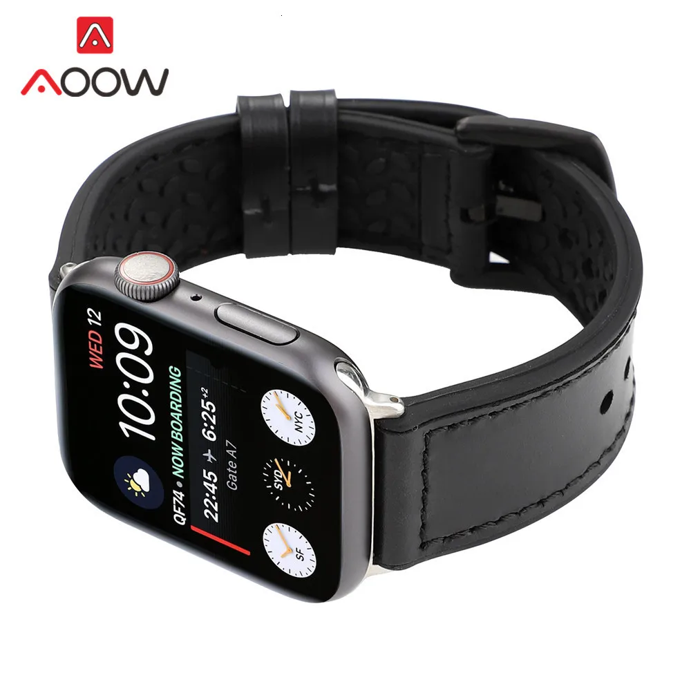 Резиновый кожаный ремешок для часов Apple Watch 40 мм 44 мм 38 42 красная черная пряжка мужской женский спортивный браслет ремешок для iwatch 1 2 3 4