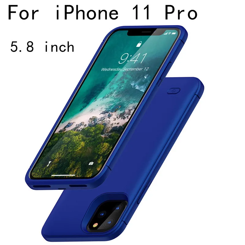 4000mAh Blue Чехол для аккумулятора для iPhone 11 Pro Аккумулятор Max чехол power Bank Charing чехлы для iPhone 11 Внешний чехол для зарядного устройства - Цвет: 4000mAh Blue
