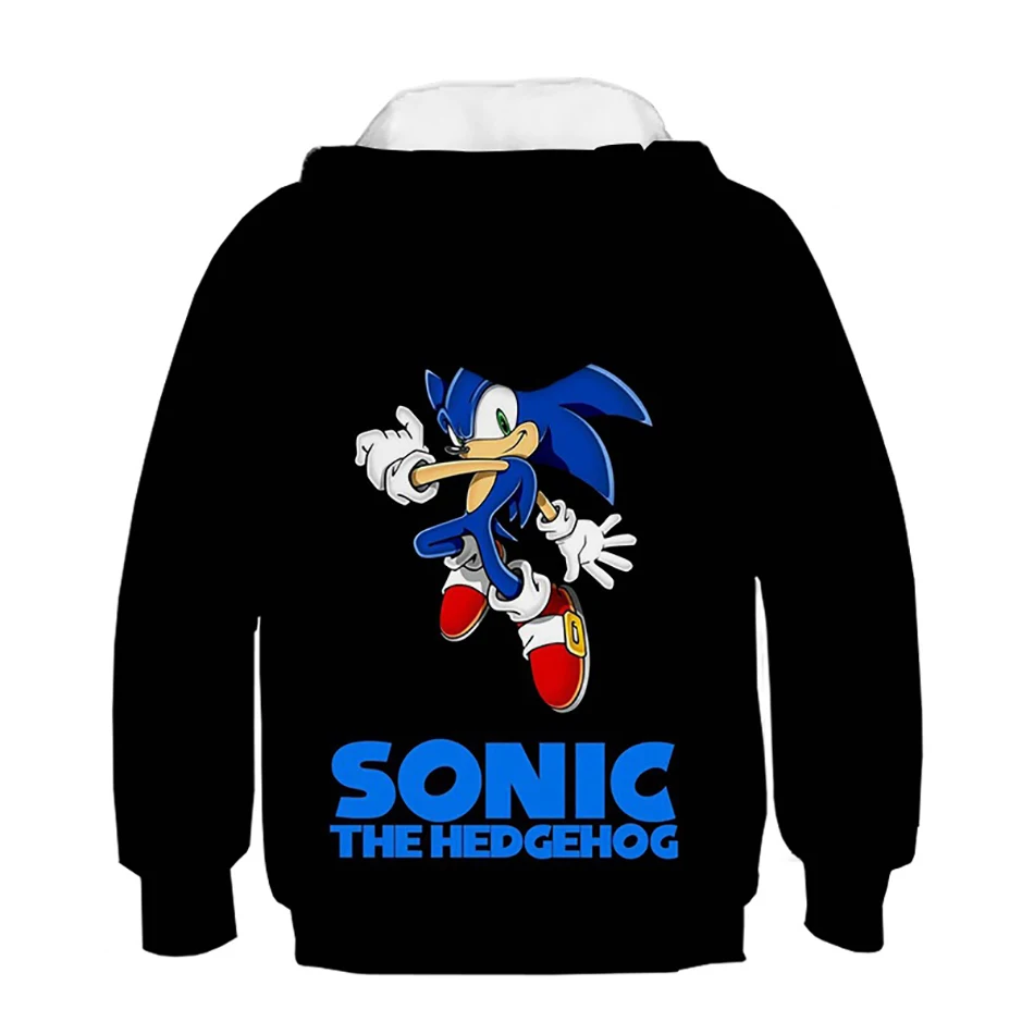 Детская одежда Sonic hedgehog Осенний пуловер свитшоты с капюшоном худи принтом