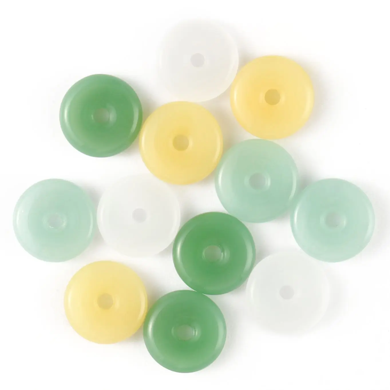 20pcs 10x3mm Mixed Color Czech Glass Button Bead Lampwork