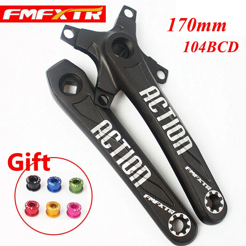 

Mountain Bike Crank 170mm Aluminum Alloy Crankset Square Hole104BCD Single/Double/Triple MTB Bike Chain Set Bike Parts