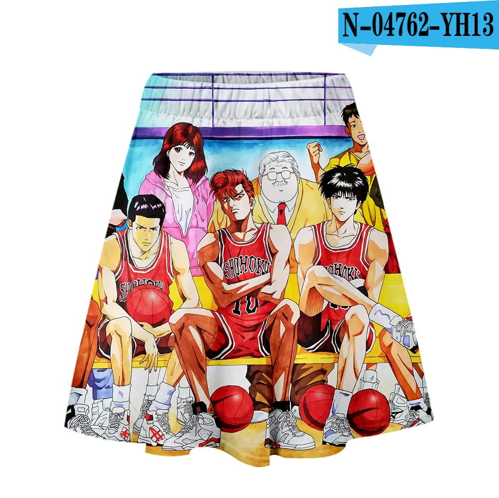 SLAM DUNK юбка Harajuku Повседневная стиль Harajuku Pop SLAM DUNK юбки новые сексуальные Kpops женские повседневные юбки - Цвет: Темно-серый