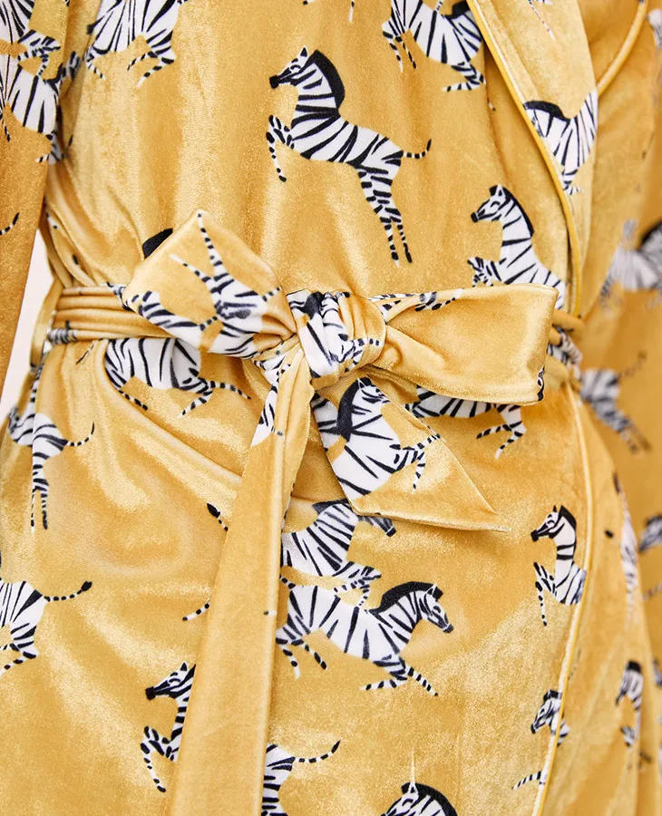 Vero Moda Женская Глянцевая шелковистая Домашняя одежда на шнуровке с рисунком зебры | 3194TS503