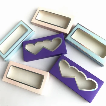 

Phosphor New holographic lashes box paper lashes box paper eyelashes packaging for15mm- 25mm false eyelashes Make up