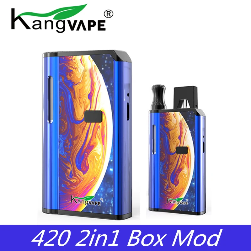 Vape Mod Kangvape 420 2в1 коробка мод 650 мАч Регулировка напряжения батарея предварительного нагрева для JUUL Pod и 510 танк электронная сигарета мод