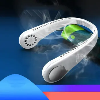 

2020 Mini USB Portable Fan Neck With Rechargeable Battery Ultra quiet wind Wearable Fan handheld Air Cooler Conditioner Outdoor