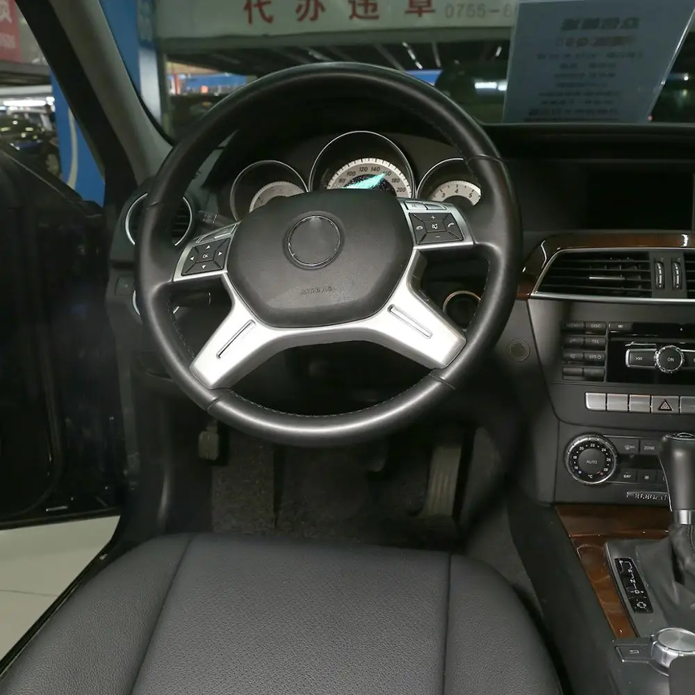 Для Benz C Class W204 C180 C200 2011-2013 мл 2012- E Класс- GL 2013- Автомобильный руль декоративная рамка отделка