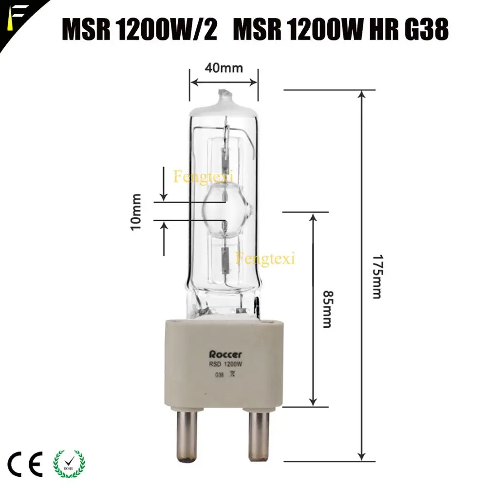 MSR 1200 Вт/2 ч 1CT G38 односторонний Горячий старт этап Металлогалогенная лампа ксеноновая лампа источник источника холодного белого цвета G38 керамическая пробка