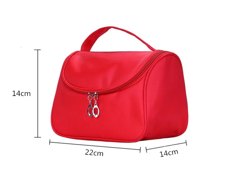 Women Cosmetic Bag Nylon Waterproof Makeup Organizer Bag Large Capacity Portable Makeup Bag Multifunctional Storage