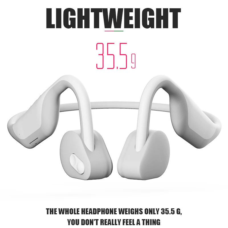 BH128 Bluetooth 5,0 костной проводимости наушники Беспроводные водонепроницаемые стерео наушники наружная Спортивная гарнитура с микрофоном