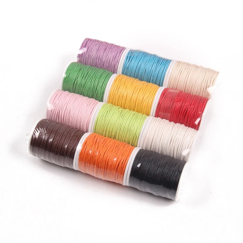 Рулон вощёный шнурок Корейский ручной работы 10 шт. полиэфирный шнур нить бисер