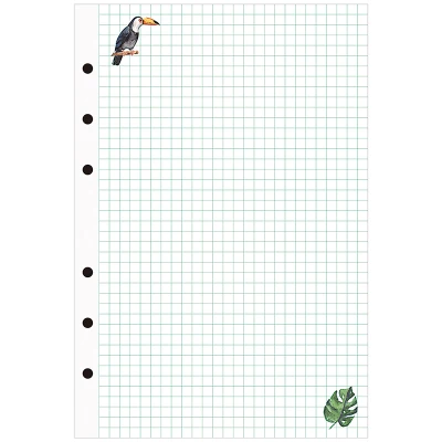 Серия лес свободный блокнот со съемными листами заправка 6 отверстий спиральный переплет планировщик внутренняя страница внутри бумаги молочные Еженедельный план - Цвет: grid