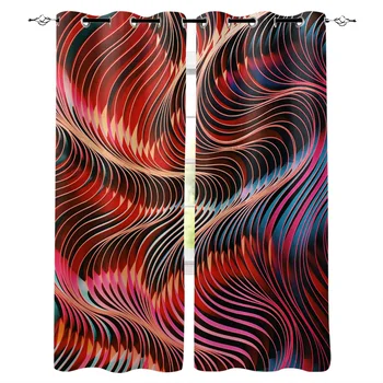 

Light And Shadow Swirl Window Curtains Living Room Curtain Home Decor