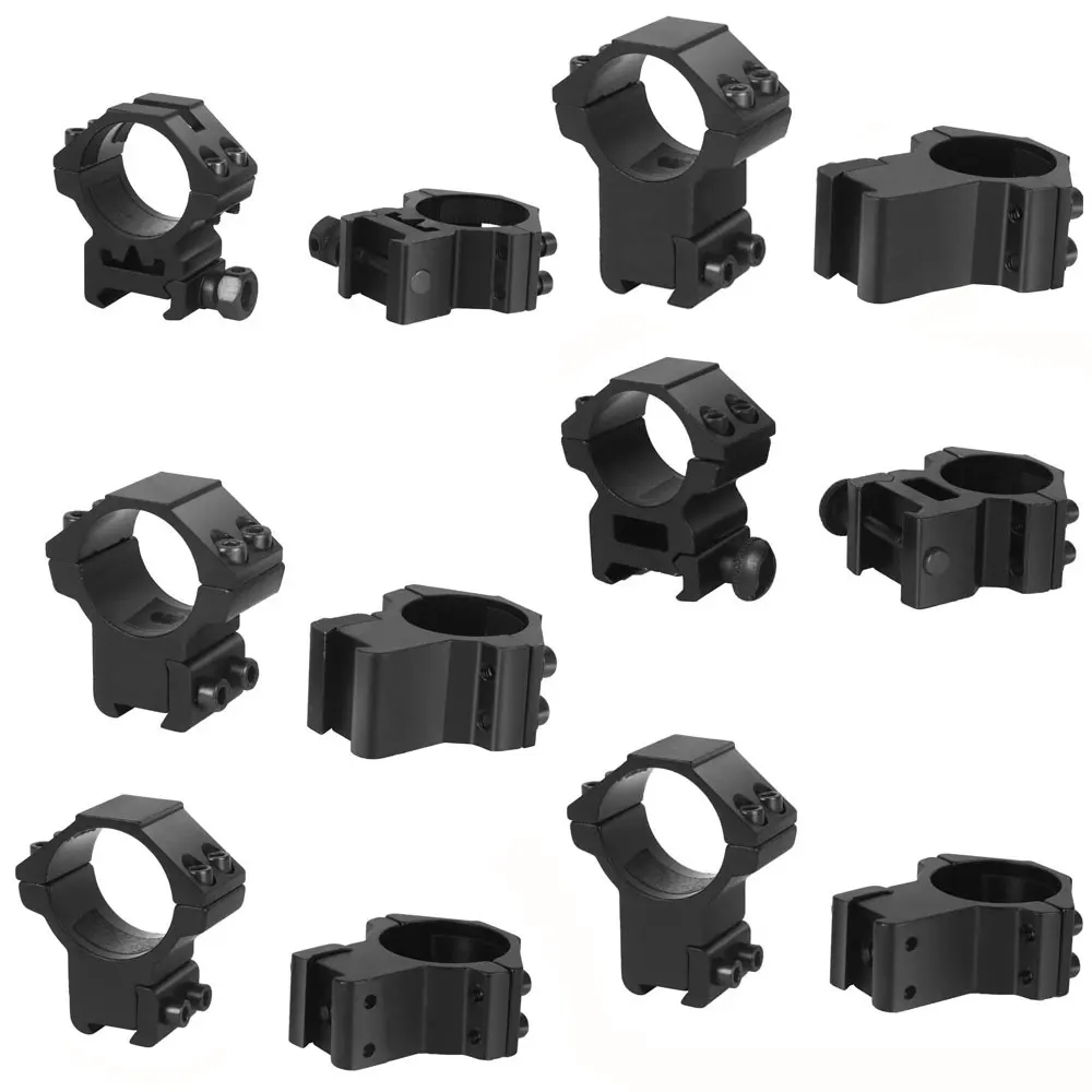

30mm/25mm Diameter Scope Rings One Pair High/Low Dovetail 11mm Picatinny 20MM Rails Adapter For Hunting Riflescope Accessories