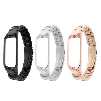 

Replacement Stainless Steel Metal Watch Band Strap For Xiaomi Mi Band 4 Bracelet
