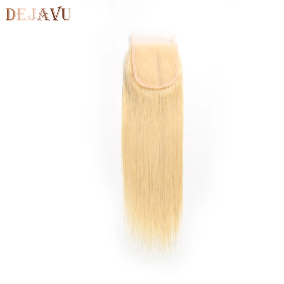 Dejavu 613 Remy 6*6 синтетическое закрытие шнурка бразильские прямые человеческие волосы чистый медовый блонд кружева верхнее закрытие с волосами младенца