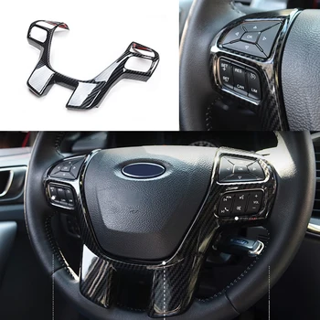 

CITALL Carbon Fiber Style Steering Wheel Cover Frame Trim Decoration Fit For Ford Ranger Everest