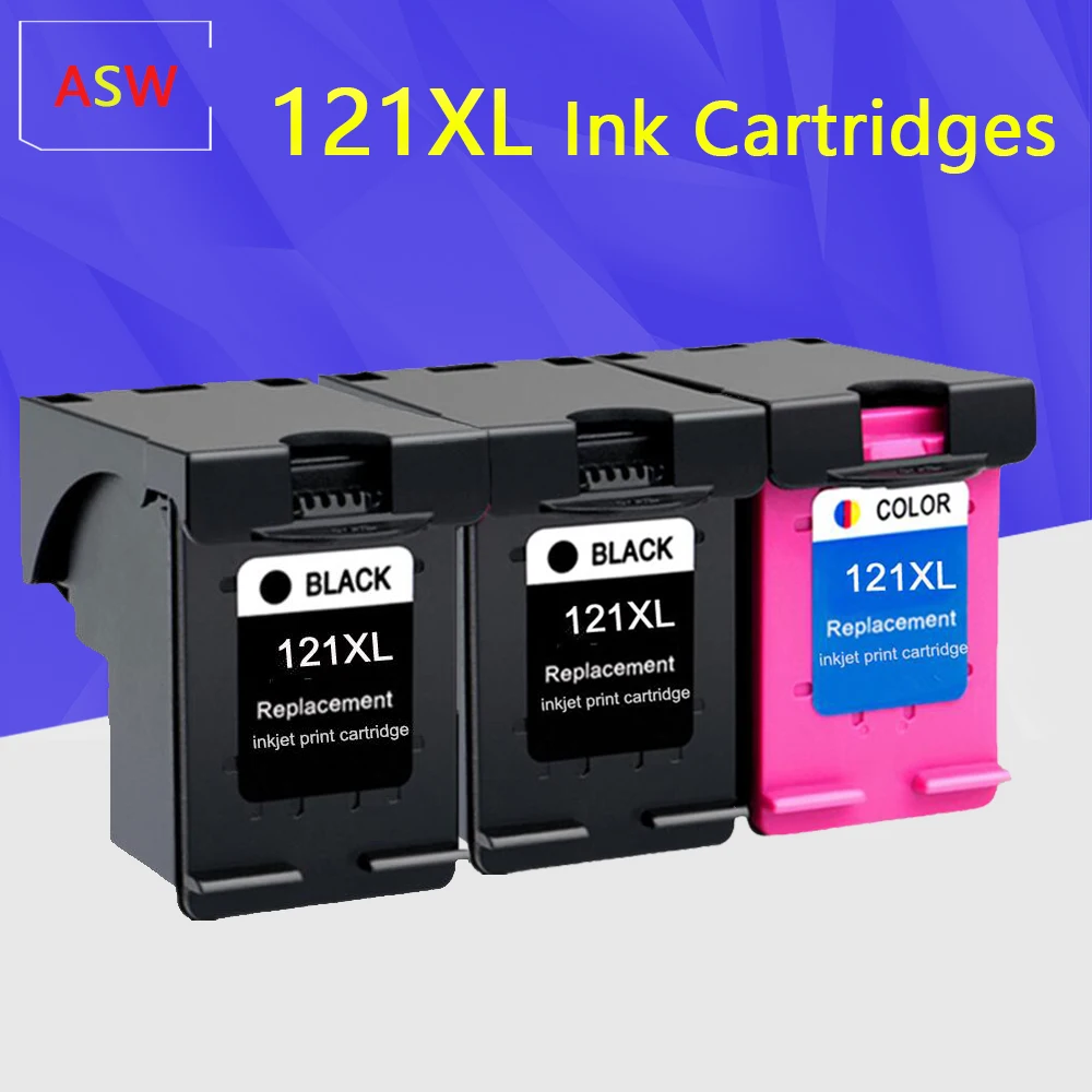 Сменный Черный чернильный картридж ASW для принтера HP 121 Deskjet D2563 F4283 F2423 F2483 F2493 F4213