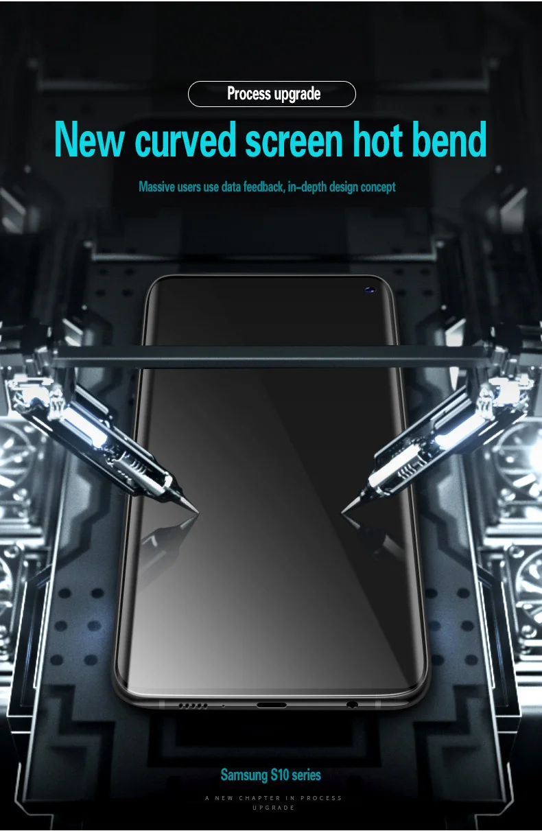 Ультрафиолет закаленное стекло для samsung Note 10 9 8 plus 5D полная жидкая клеевая Защитная пленка для samsung Galaxy s10 s10e S9 S8 Plus