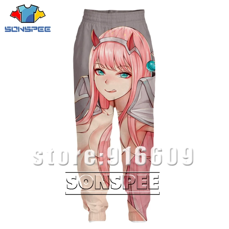 3d принт для мужчин и женщин, полная длина, модные сексуальные штаны DARLING in the FRANXX Zero two, спортивные штаны Harajuku, панковские штаны, аниме, штаны для бега - Цвет: 10