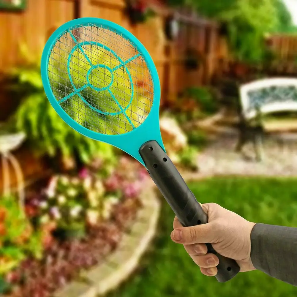 2021 New Electric Fly Insect Bug Zapper Bat Racket Swatter Bug Mosquito Wasp Pest Killer Household Batteryable Mosquito Killer 2