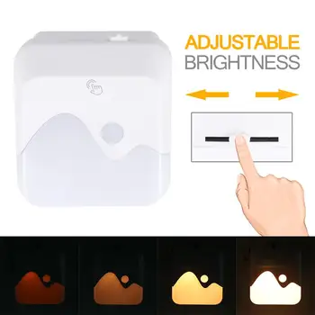 

Light Sense Led Night Light Dimmable - RGB Color Plug-In Light Bedroom Living Room Warm White Night Light