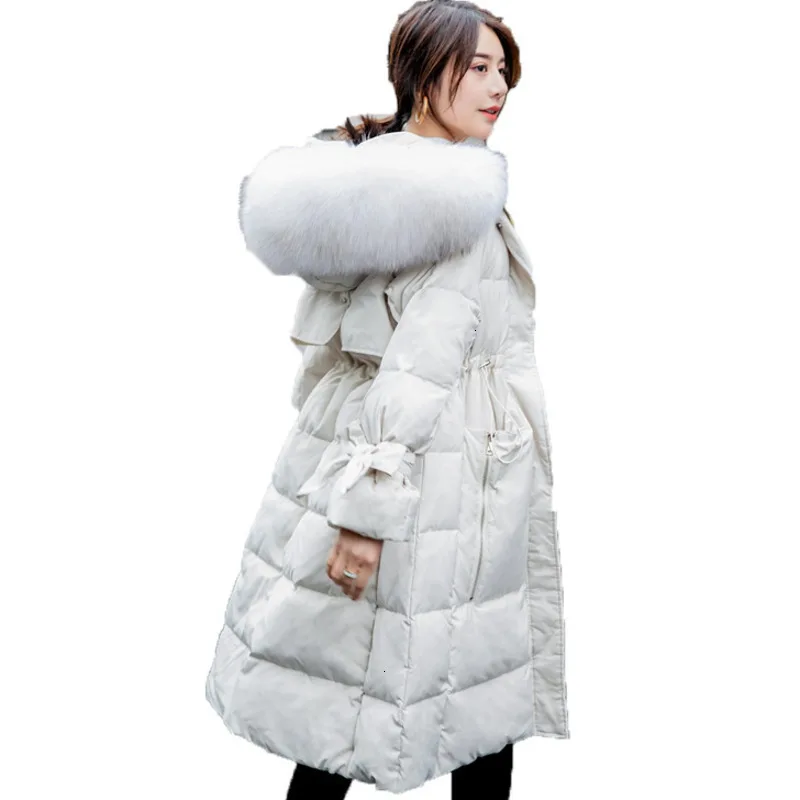 SHENGPALAE, новинка, весна, корейский стиль, длинный рукав, карманы, с капюшоном, на молнии, бант, толстое Женское пальто с широкой талией, FR258