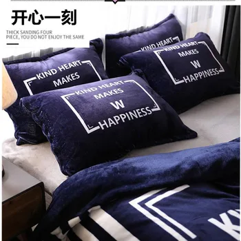 

Winter flannel pillow case a pair of warm coral fleece student dormitory thickened flannel pillow case pillow core cover