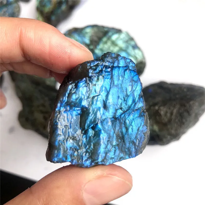 Colorful Natural Labradorite Crystal Rough Stone Moonstone Raw Gemstone Moonlight Healing Decoration Crafts