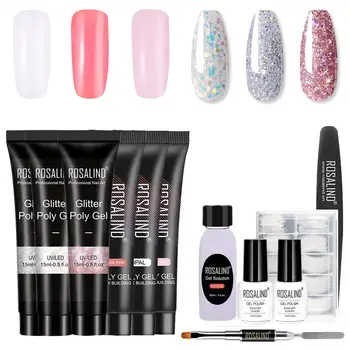 

PolyGel Nail Extension Glitter Poly Gel Nail Gel Diamond UV Building Gel Polish Enhancement Manicure Nails Art Tools