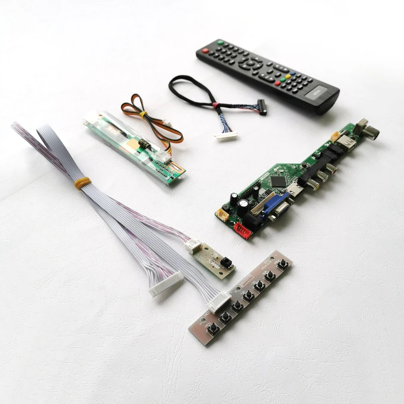 Для HT12X12/HT12X13/HT12X14 1024*768 20-контактный LVDS ноутбук ПК 1 с холодным катодом(CCFL) HDMI VGA USB пульт дистанционного управления 12," ЖК-дисплей дисплей карты контроллера DIY kit