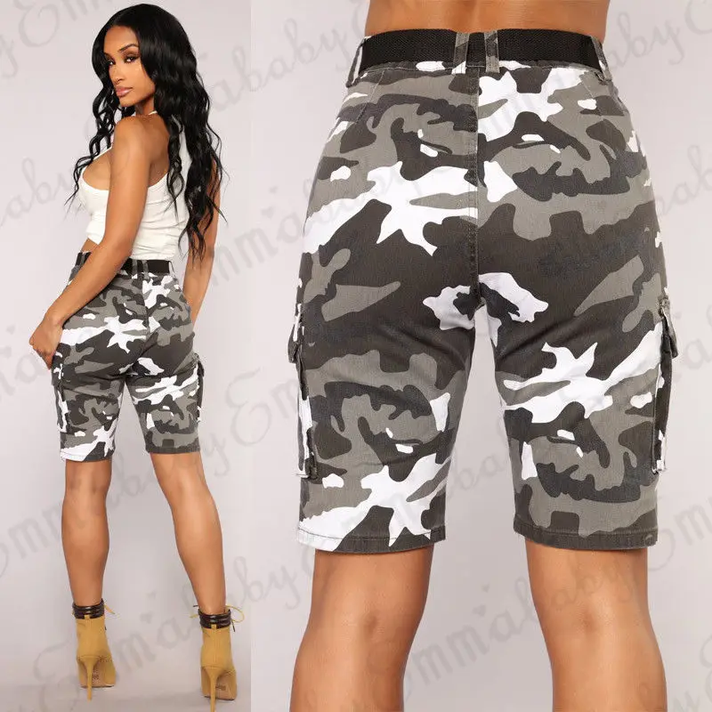 Fashion Women workout Casual Camo shorts feminino Outdoor Casual Camouflage harajuku Trousers beach high waist streetwear