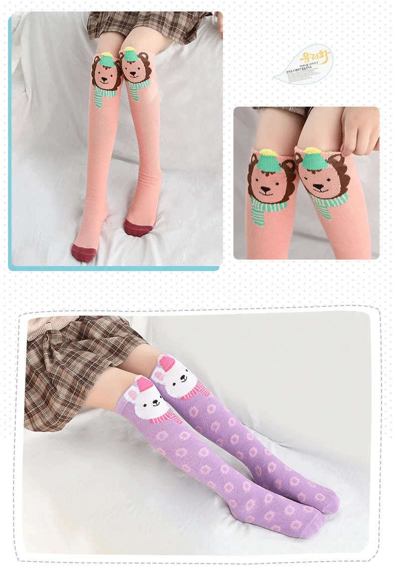 Детские носки для девочек, Хлопковые гольфы с мультипликационным принтом, дешевые носки для девочек 3, 4, 6, 8, 10, 12 лет на весну, осень и зиму