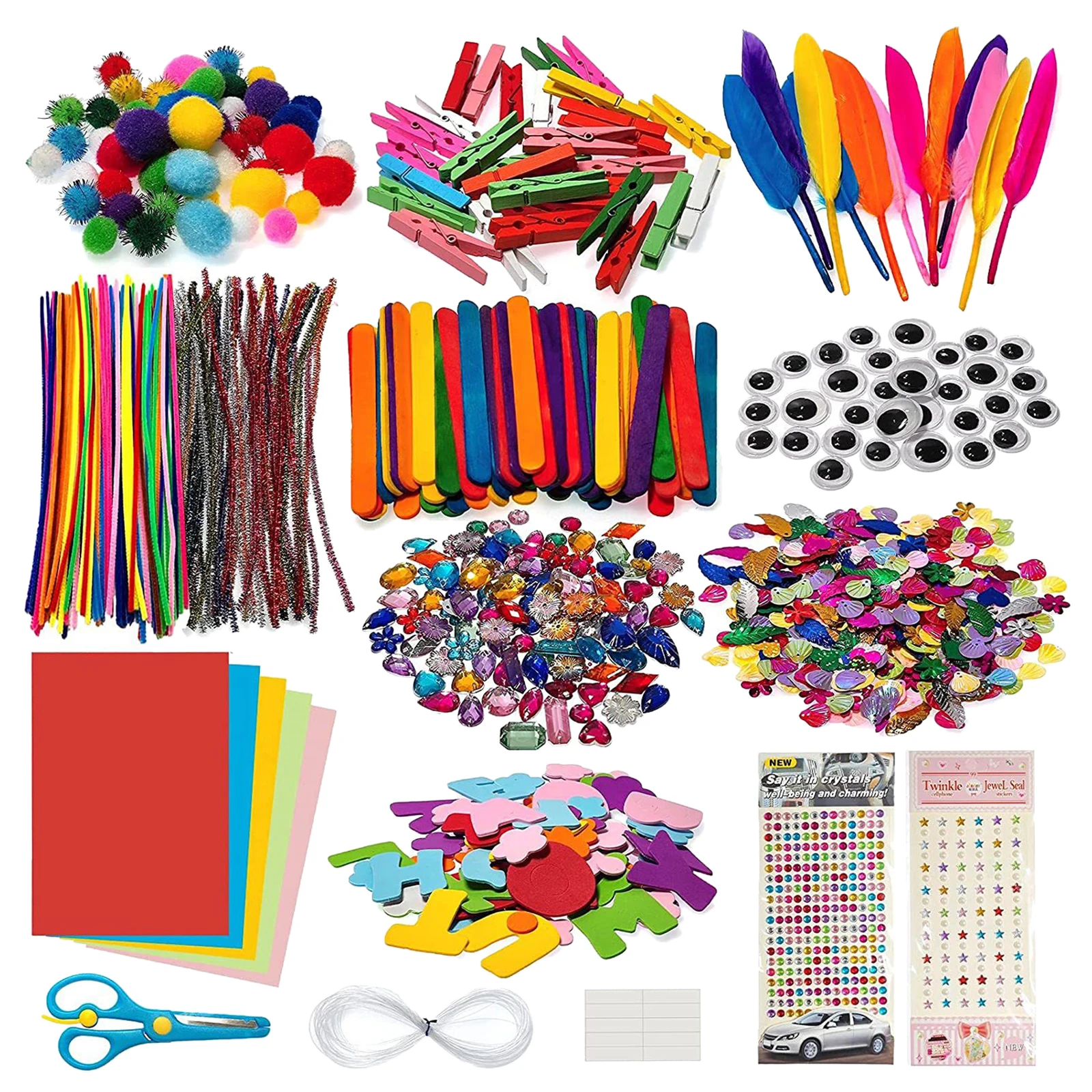 1000pcs Complete Art Supplies for Kids Craft Art Kit for Boys Girls  Kindergarten Home Supplies Christmas Crafts Folding Box - AliExpress