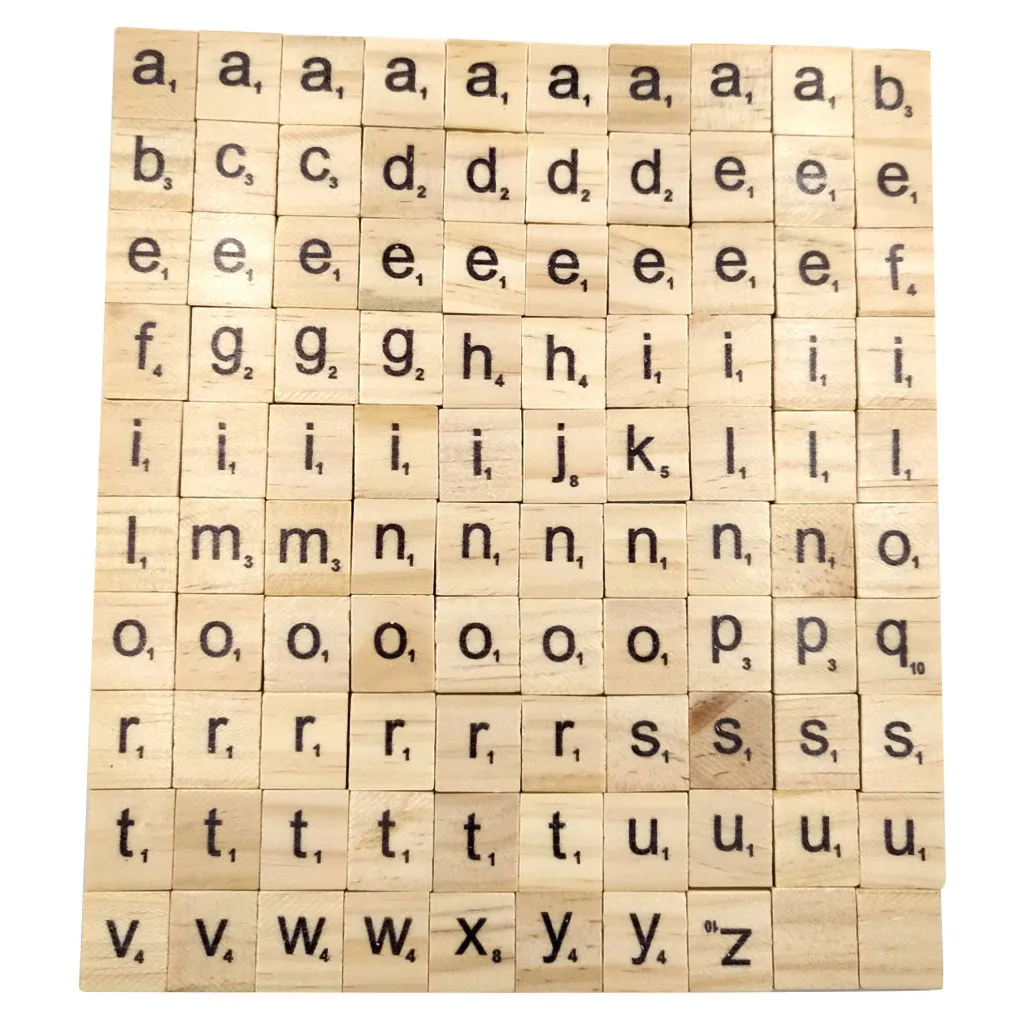 100 деревянные плитки черные буквы цифры для рукоделия деревянные алфавиты бытовые предметы первой необходимости#20191003