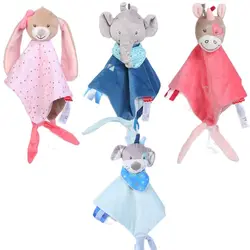 Juguetes de peluche para bebé, oso de dibujos animados, conejito, calmar, toalla, calmar, muñeco para recién nacido, toalla suave y confortable, juguete para dormir, regalo