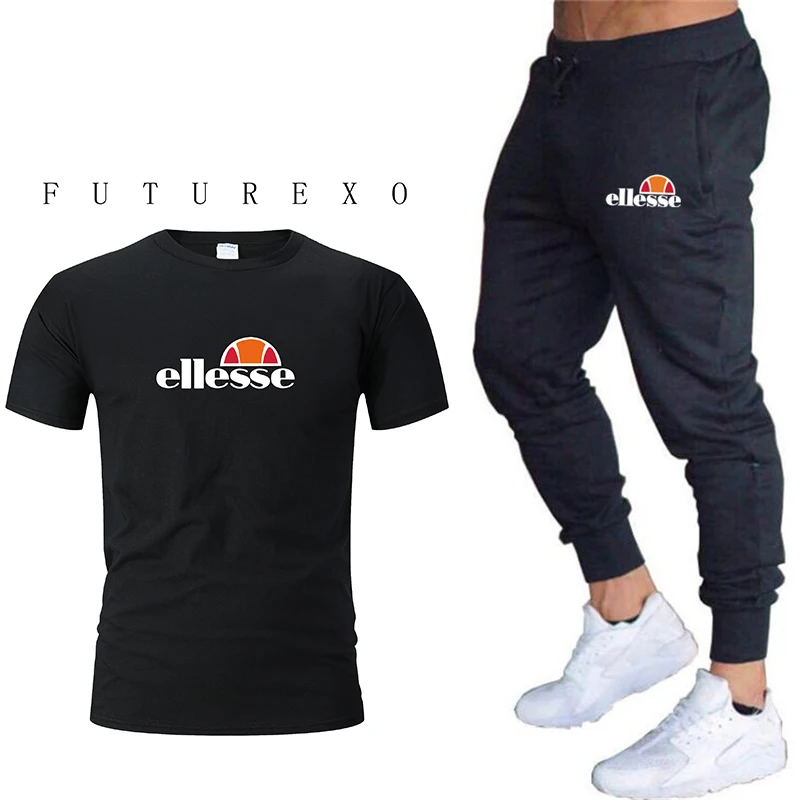 Ropa deportiva para hombre de marca de verano, ropa deportiva 100% de algodón para gimnasio, ropa para correr de secado rápido, ropa deportiva para entrenamiento, deportiva, camiseta, traje - AliExpress Deportes