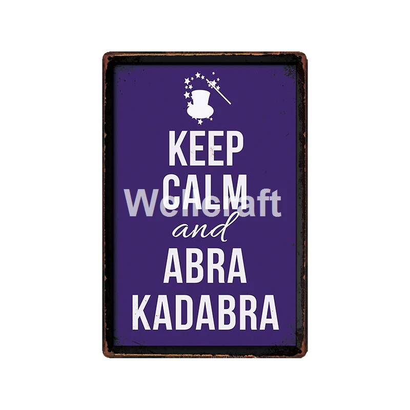 [WellCraft] KEEP CALM BE A PRINCESS металлическая Настенная Наклейка оловянные вывески плакаты винтажная живопись LYME REGIS пользовательский Декор LA-5421 - Цвет: GLA-5381