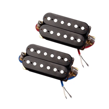 

Set of 2 Humbucker Pickups 52mm Electric Guitar Bridge Flat Head Replacement