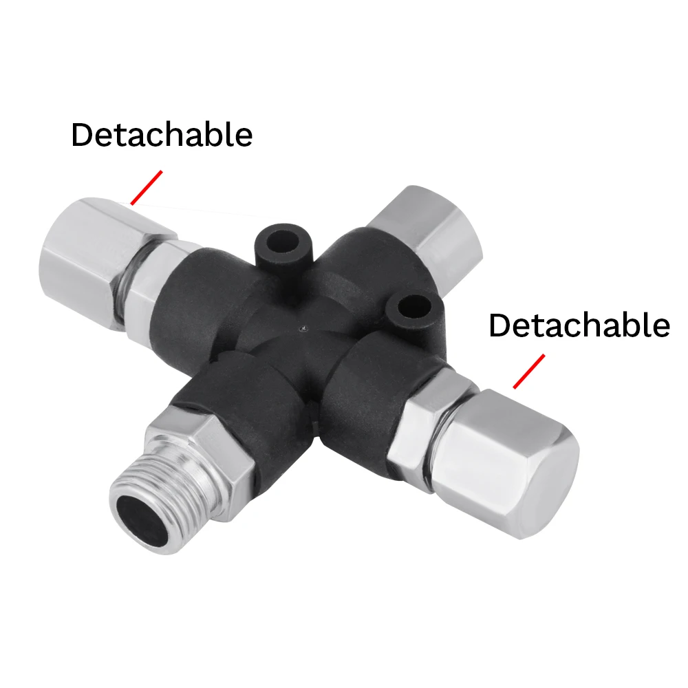 3-Way Airbrush Air Hose Adapters Splitter Manifold Airbrush Accessories Multi Use Airbrush Fittings 1/8" with Adjust Knob Valve 5
