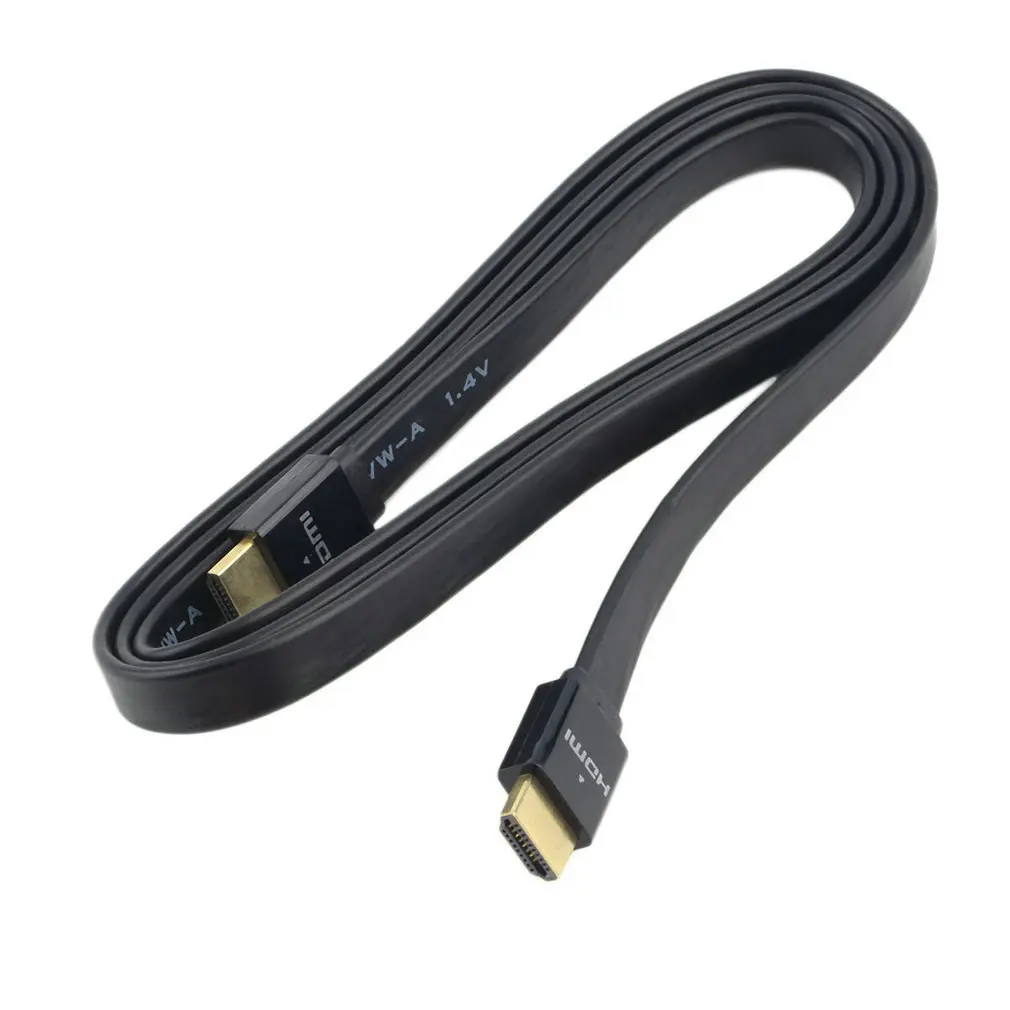 Профессиональный 1,5 м/3 м/5 м кабель HDMI позолоченный штекер 1080P 3D для hdtv-компьютер Android ТВ плоский кабель HDM Одежда высшего качества