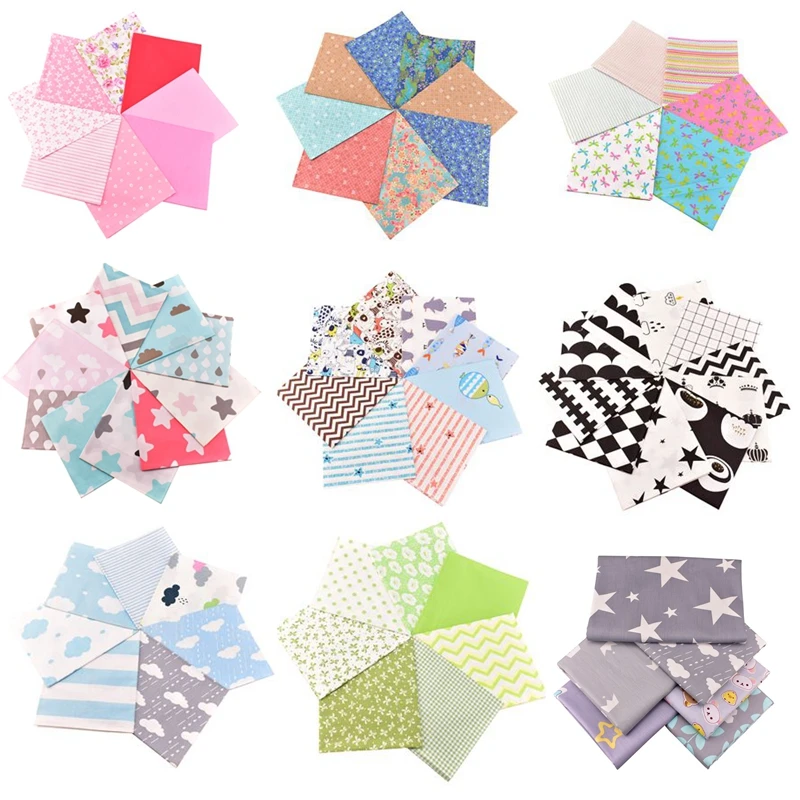 

QUANFANG New Printed Twill Cotton Fabric For Patchwork DIY Sewing Quilting Material Cloth For Baby Children 20x25cm OR 40x50cm