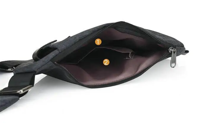 Новые черные одиночные сумки на плечо для мужчин водонепроницаемые нейлоновые сумки через плечо мужские противоугонные нагрудные сумки