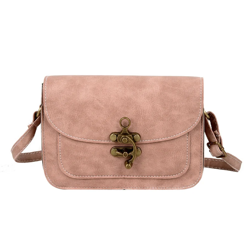 Модная женская сумка, одноцветная искусственная кожа, сумка на плечо, сумка на плечо, простая трендовая Ретро сумка