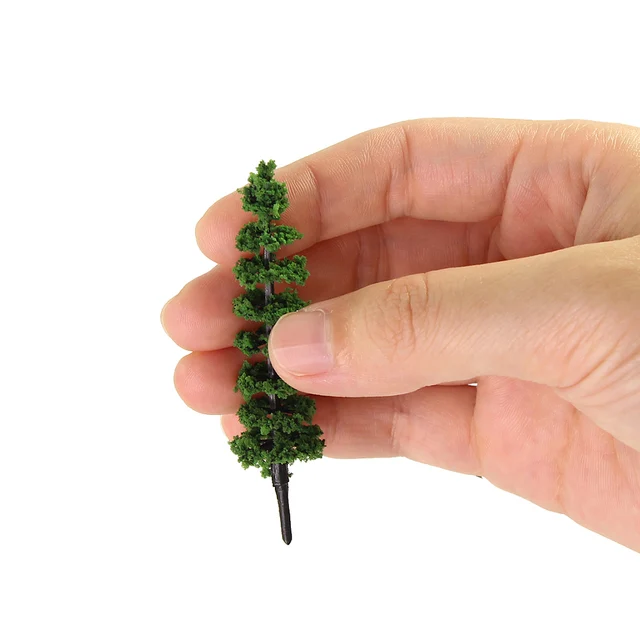 40pcs Model Train 1:87 Trees HO scale Model Trees 70mm Railway Layout TC70