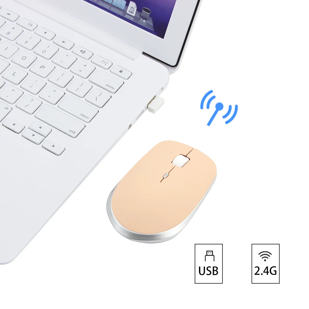 CHYI Беспроводная мини тонкая компьютерная мышь эргономичная Usb оптическая Бесшумная Mause розовая портативная ультратонкая 3d ПК мышь для ноутбука