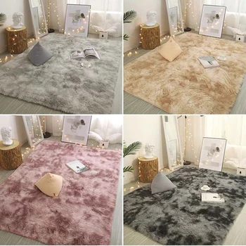 

Nordic Solid Pile Plush Carpet Rugs For Living Room Large Size Anti-Slip Bedroom/Study/corridor Soft Carpets Child Bedroom Mats